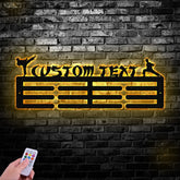 Karate Male Custom Name Medal Hanger Monogram - 12 Rungs for medals & Ribbons Medal Display Sports Medals Kids Room