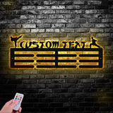 Karate Male Custom Name Medal Hanger Monogram - 12 Rungs for medals & Ribbons Medal Display Sports Medals Kids Room