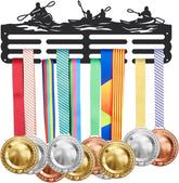 Kayaking Medal Display Rack for Water Sports Medal Display Holder Male Iron Wall Mounted Hooks for 40+ Awards Sports