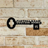 Key Custom Address Number Metal LED Sign Personalized Family Name Metal Sign Family Wall Decor Personalized Wall Art