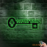 Key Custom Address Number Metal LED Sign Personalized Family Name Metal Sign Family Wall Decor Personalized Wall Art