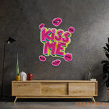 Kiss Me Led Neon Acrylic Artwork
