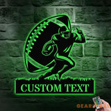 Kneeling Football Game Custom Name Metal Sign with LED Lights Personalized Family Name Metal Sign Personalized Wall Art