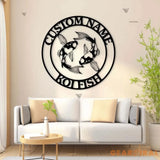 Koi fish metal wall art LED - Yin Yang wall art - Fish metal wall decor - Fish metal wall art | GearViral