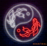 Koi Fish Neon Sign - Custom Japanese Kanji Neon Light Japan-Inspired Decor Unique LED Wall Art Perfect Halloween or