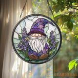 Lavender Glass Suncatcher Floral Window Hanging Decor Garden Ornament Handmade Nature Gift Mom Gift Birthday or