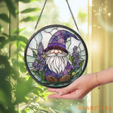 Lavender Glass Suncatcher Floral Window Hanging Decor Garden Ornament Handmade Nature Gift Mom Gift Birthday or