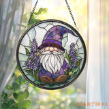 Lavender Glass Suncatcher Floral Window Hanging Decor Garden Ornament Handmade Nature Gift Mom Gift Birthday or