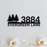 LED Address Metal Art Sign - LED Plug In Light up address plaque Sign - Metal House Numbers - Metal House Number