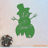 Let It Snow Christmas Metal Sign Snowman Sign Christmas Decor Christmas Decorations Holiday Decor Holiday Wall Art
