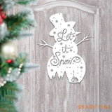 Let It Snow Christmas Metal Sign Snowman Sign Christmas Decor Christmas Decorations Holiday Decor Holiday Wall Art