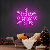 Let It Snow Christmas Neon Sign
