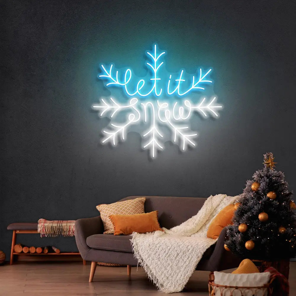 Let It Snow Christmas Neon Sign