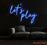 Let’s Play Neon Sign Let’s Play Led Sign Custom Neon Sign Kid Nursery Room Wall Decor Playroom Wall Art Led Light Gift