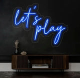 Let’s Play Neon Sign Let’s Play Led Sign Custom Neon Sign Kid Nursery Room Wall Decor Playroom Wall Art Led Light Gift