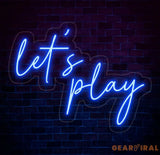 Let’s Play Neon Sign Let’s Play Led Sign Custom Neon Sign Kid Nursery Room Wall Decor Playroom Wall Art Led Light Gift