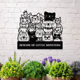 Little Monster Metal LED Sign Personalized Family Led Sign Outdoor Door Sign Personalized Cat Wall Art Gift for
