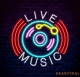 LIVE MUSIC LED Neon Sign Personalized Neon Light Up Sign Bar Nightclub Music Studio Wall Decor Living Room Decoration