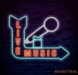 LIVE MUSIC LED Neon Sign Personalized Neon Light Up Sign Bar Nightclub Music Studio Wall Decor Living Room Decoration