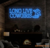 Long Live Cowgirls Neon Sign - Custom LED Light for Cowgirl Lovers Western Party Decor Bedroom Wall Art Unique Cowgirl