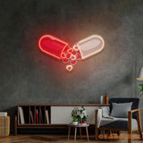 Love Capsule Cartoon LED Neon Sign Light Pop Art