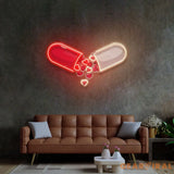 Love Capsule Cartoon LED Neon Sign Light Pop Art
