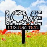 Love Metal Stake Bride and Groom Name Sign Personalized Name Garden Sign Wedding Sign Outdoor Door Monogram Wedding