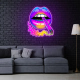 Magic Lip Neon Sign x Acrylic Artwork