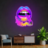 Magic Lip Neon Sign x Acrylic Artwork