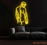 Man Body Neon Sign Man Bedroom Wall Decor Masculine Art Man Wall Art Man Body Wall Art Sign Man Art Gay Love Art Gift