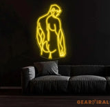 Man Body Neon Sign Man Bedroom Wall Decor Masculine Art Man Wall Art Man Body Wall Art Sign Man Art Gay Love Art Gift