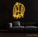 Man Neon Sign - Masculine Wall Art for Bedroom Man Body LED Wall Decor Custom Neon Sign Modern Man Art for Home or