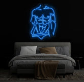 Man Neon Sign - Masculine Wall Art for Bedroom Man Body LED Wall Decor Custom Neon Sign Modern Man Art for Home or