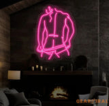 Man Neon Sign - Masculine Wall Art for Bedroom Man Body LED Wall Decor Custom Neon Sign Modern Man Art for Home or