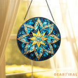 Mandala Stained Glass Art Mandala Faux Glass Suncatcher Birthday Gift Mother’s Day Gift Mandala Window Hanging Ornament