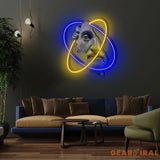 Marcus Aurelius Half Face Neon x Acrylic Artwork