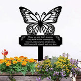 Memorial Buffterfly Remembering Plaque with Stake Personalized Metal Garden Marker Memorial Metal Sign Sympathy Gift