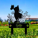 Memorial Cat Metal Sign - Personalized Remembrance Stake - Garden Cat Memorial - Cat Buffterfly Grave Marker - Memorial