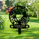 Memorial Dog Loss With Moon Sign Memorial Dog Metal Stake Personalized Dog Garden Sign Pet Loss Gift Garden Decor