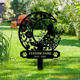 Memorial Dog Loss With Moon Sign Memorial Dog Metal Stake Personalized Dog Garden Sign Pet Loss Gift Garden Decor