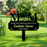 Memorial Mom Remembering Plaque with Stake Personalized Metal Garden Marker Memorial Metal Sign Sympathy Gift Grave