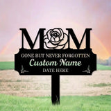 Memorial Mom Remembering Plaque with Stake Personalized Metal Garden Marker Memorial Metal Sign Sympathy Gift Grave