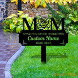 Memorial Mom Remembering Plaque with Stake Personalized Metal Garden Marker Memorial Metal Sign Sympathy Gift Grave