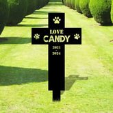Memorial Paw Metal Sign - Personalized Memorial Stake - Grave Marker Personalized Garden Sign Remembrance Stake Sympathy