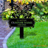 Memorial Remembering Plaque with Stake Personalized Metal Garden Marker Memorial Metal Sign Sympathy Gift Grave Marker