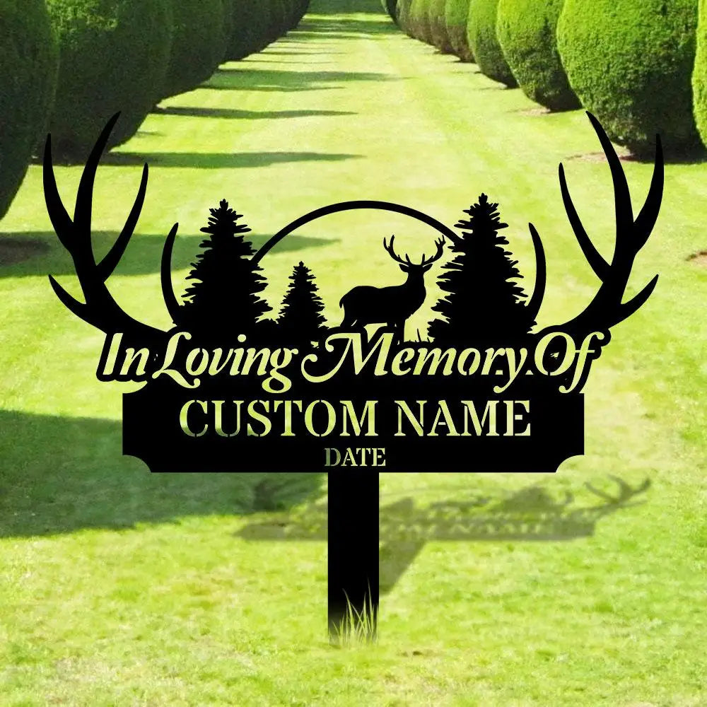 Memorial Remembering Plaque with Stake Personalized Metal Garden Marker Memorial Metal Sign Sympathy Gift Grave Marker