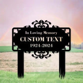 Memorial Remembering Plaque with Stake Personalized Metal Garden Marker Memorial Metal Sign Sympathy Gift Grave Marker