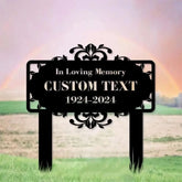 Memorial Remembering Plaque with Stake Personalized Metal Garden Marker Memorial Metal Sign Sympathy Gift Grave Marker