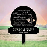 Memorial Remembering Plaque with Stake Personalized Metal Garden Marker Memorial Metal Sign Sympathy Gift Grave Marker