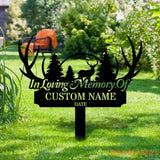 Memorial Remembering Plaque with Stake Personalized Metal Garden Marker Memorial Metal Sign Sympathy Gift Grave Marker